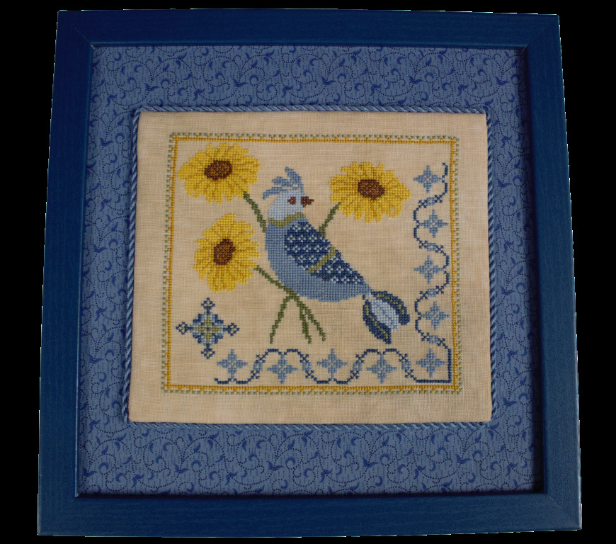 A Bluebird's Sunflower Serenade - Cross Stitch Pattern