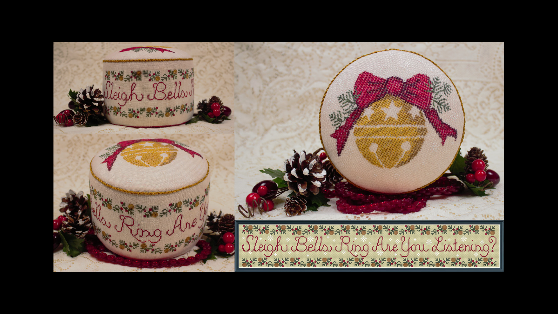 Sleigh Bells Ring - Christmas Cross Stitch Pattern