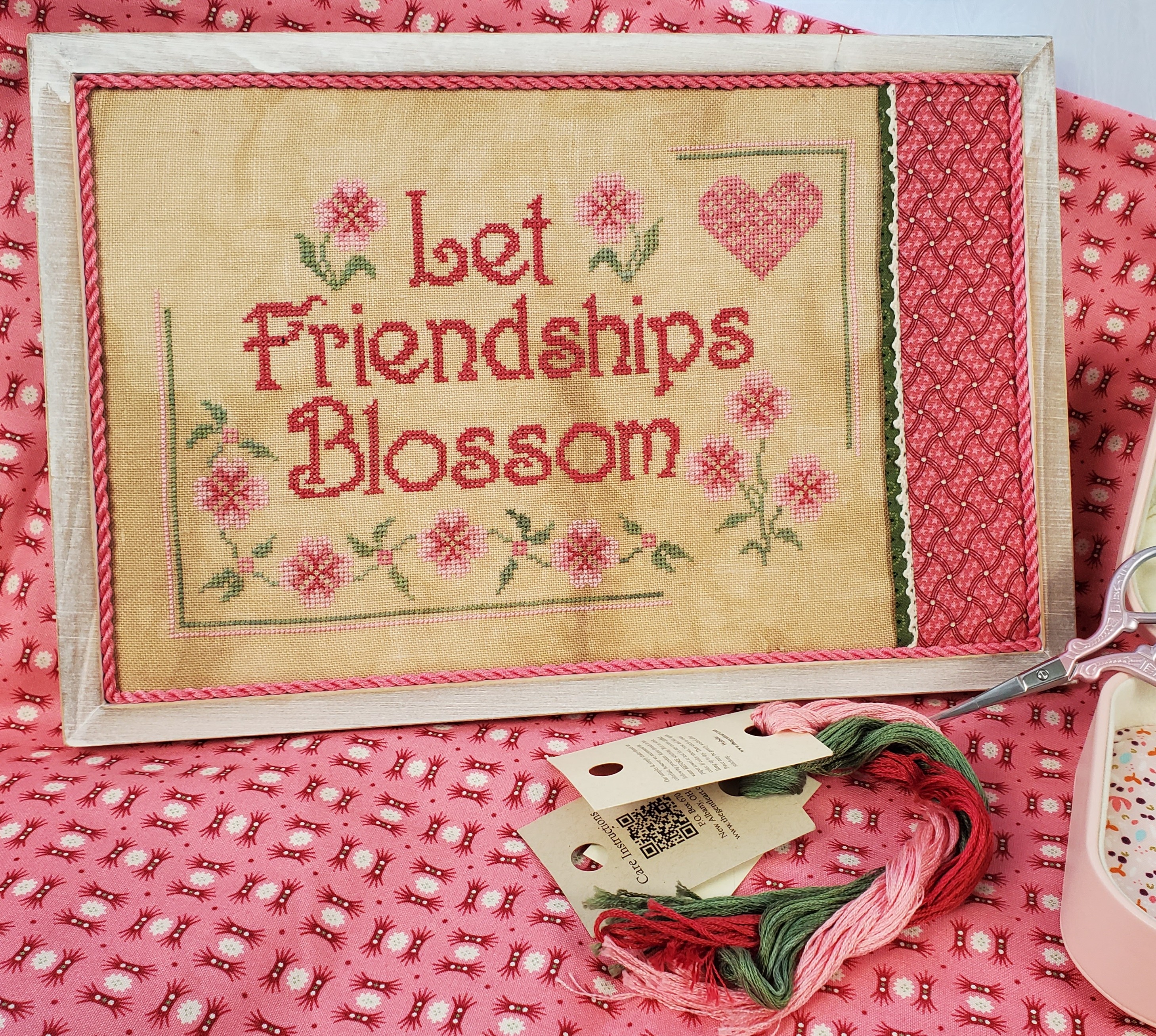Let Friendships Blossom - Cross Stitch Pattern