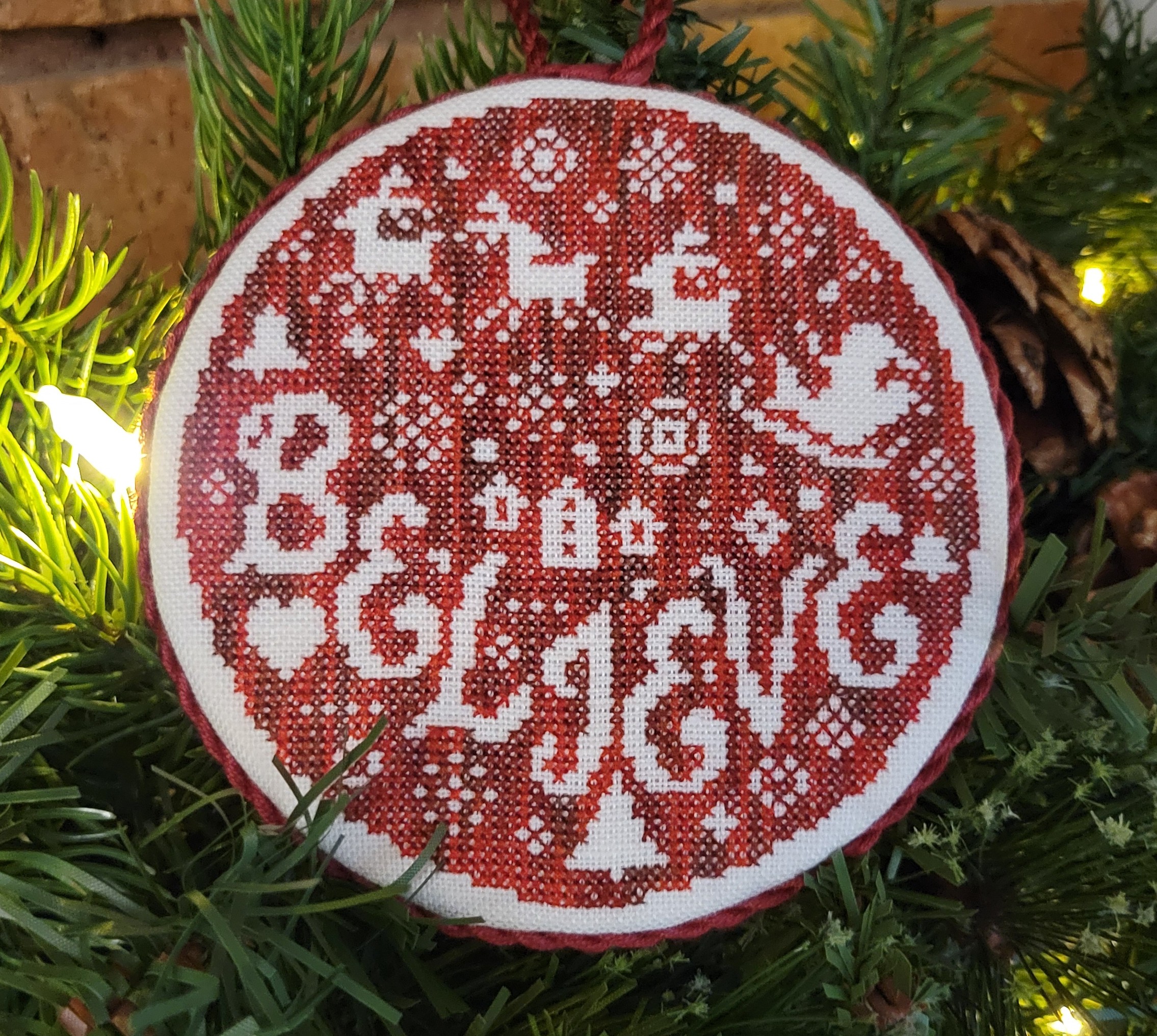 Believe Bauble - Christmas Ornament Cross Stitch Pattern