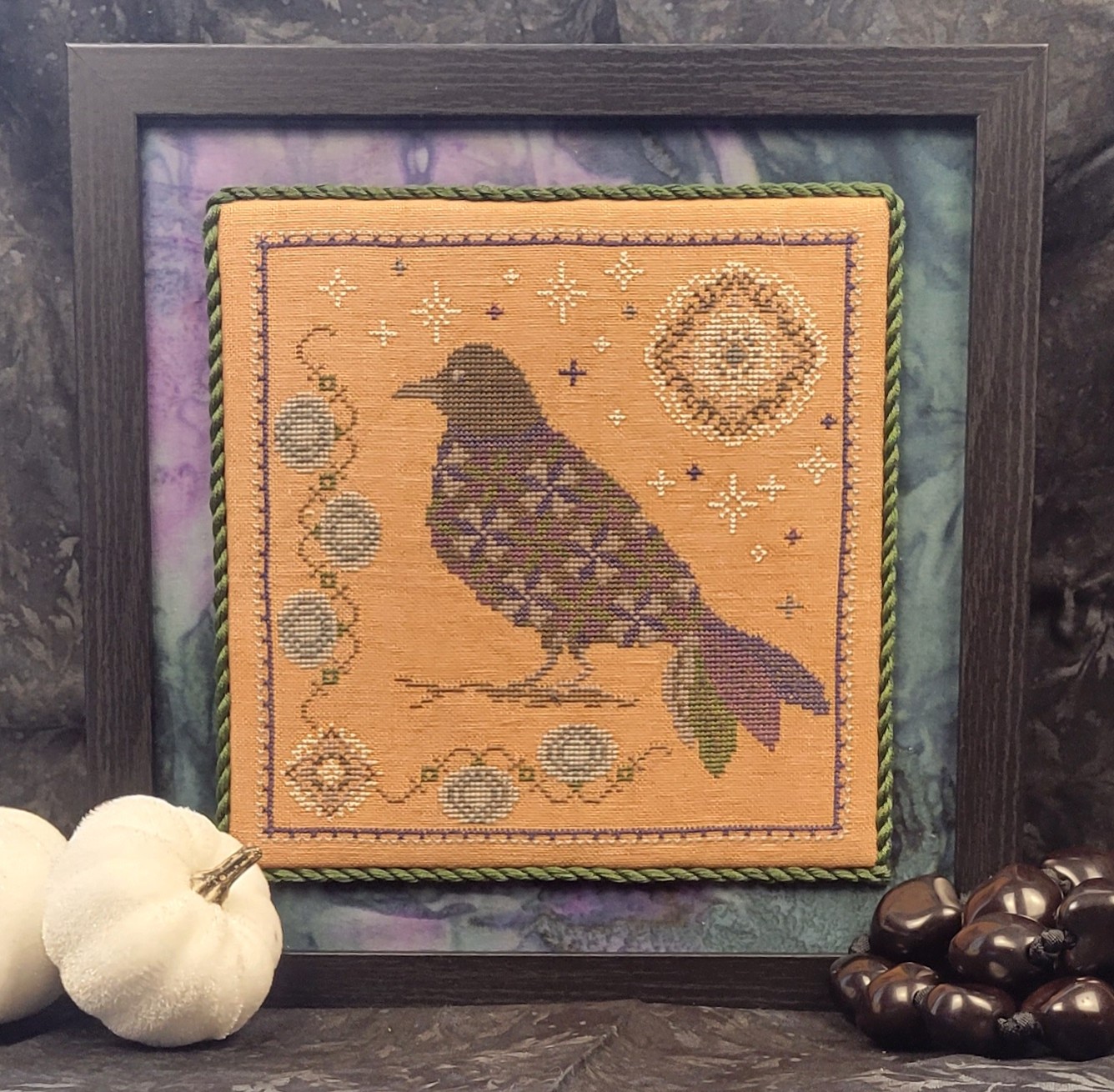 Raven's Midnight Serenade - Halloween Cross Stitch Pattern
