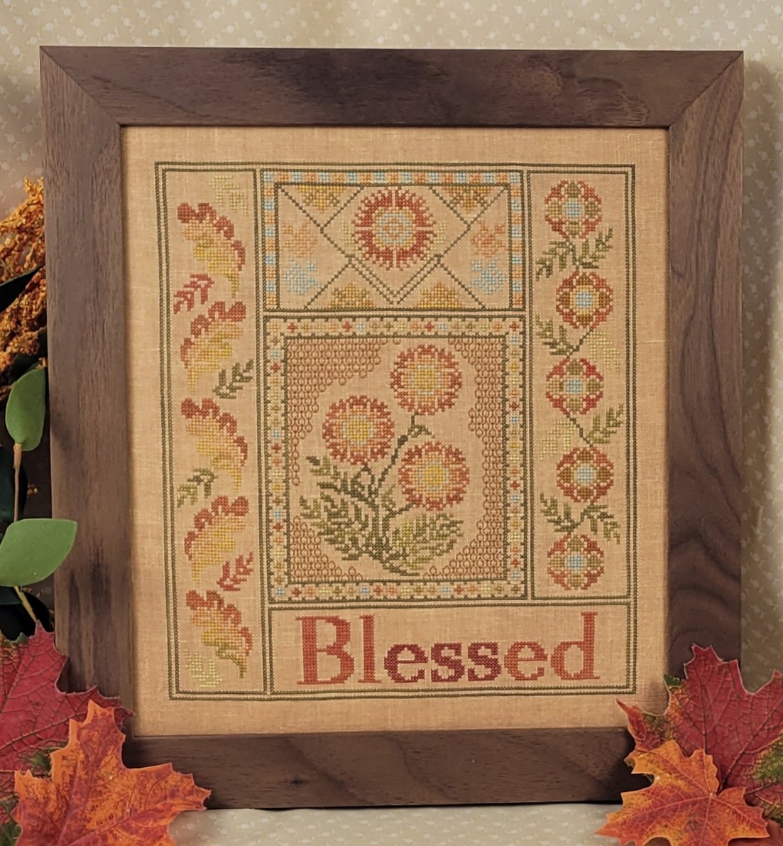 Blessed - Thanksgiving Cross Stitch Pattern