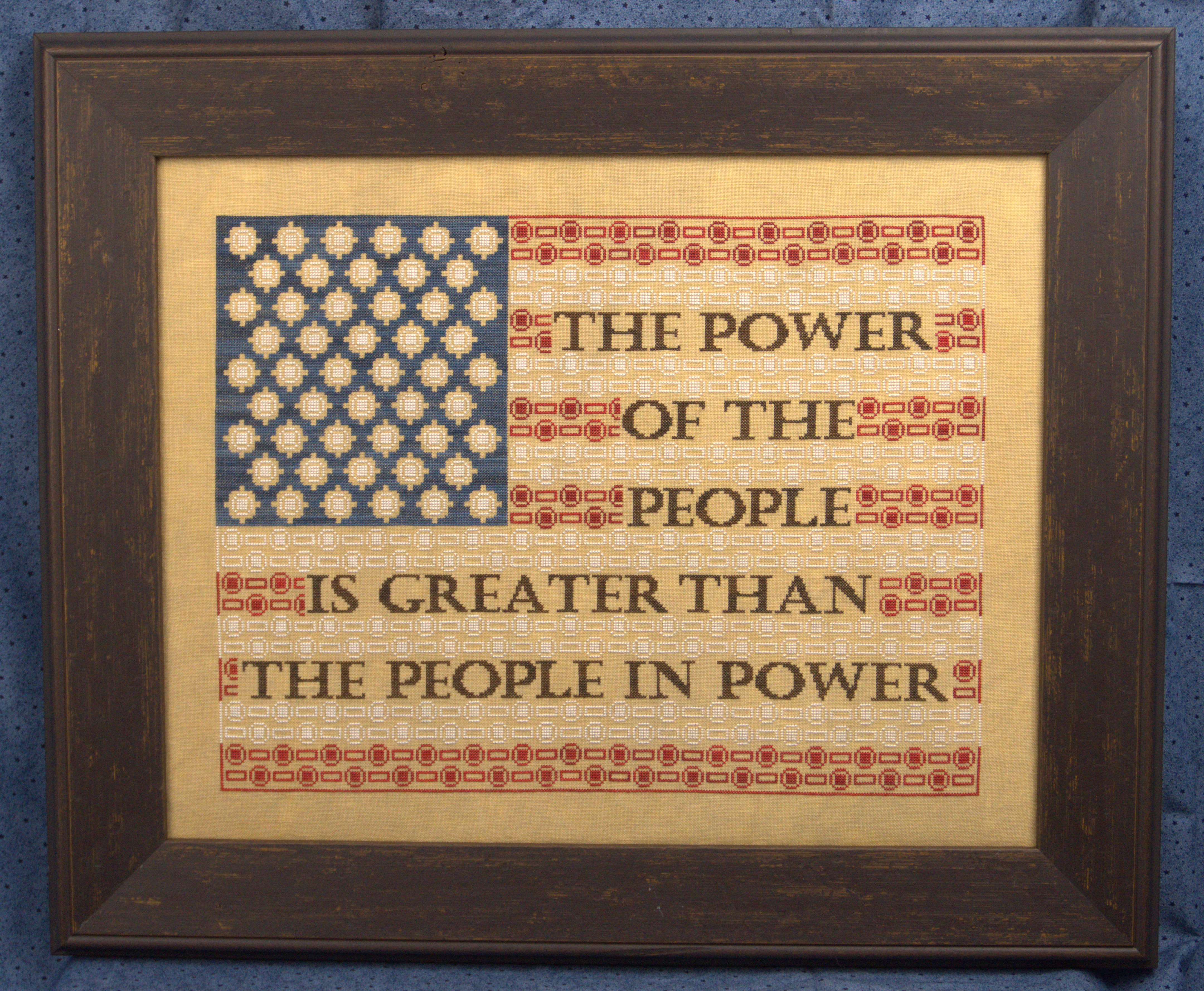 The Power of the People - Patriotic Cross Stitch Pattern