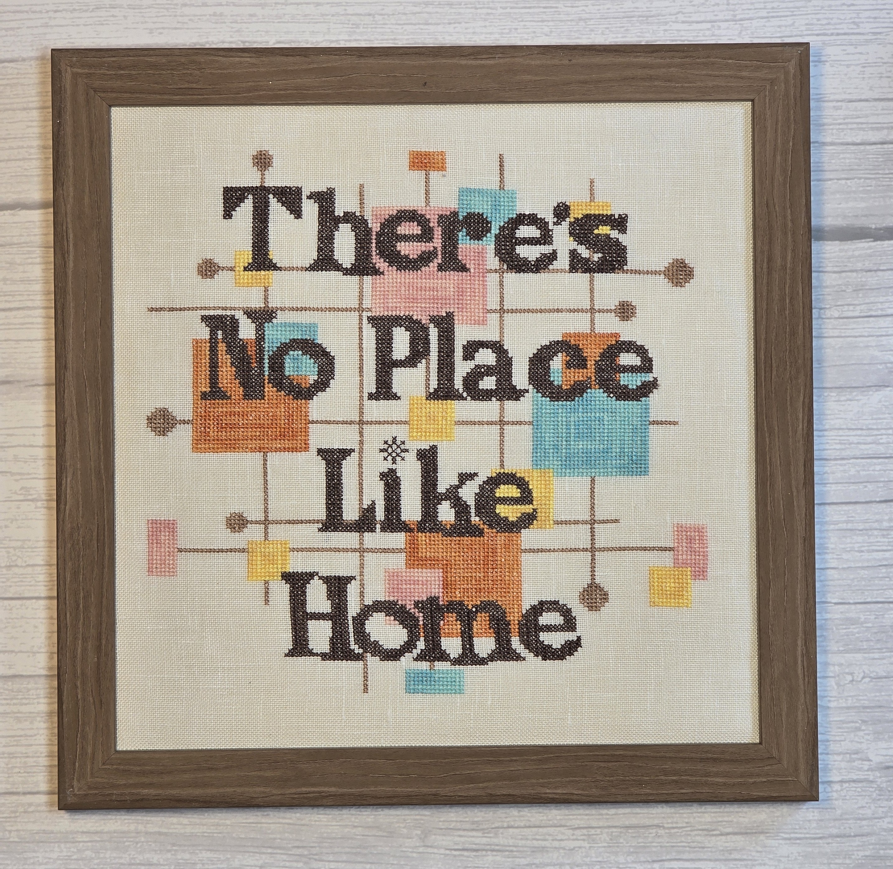 No Place Like Home - Cross Stitch Pattern, zoomed in. Select this picture to zoom back out.
