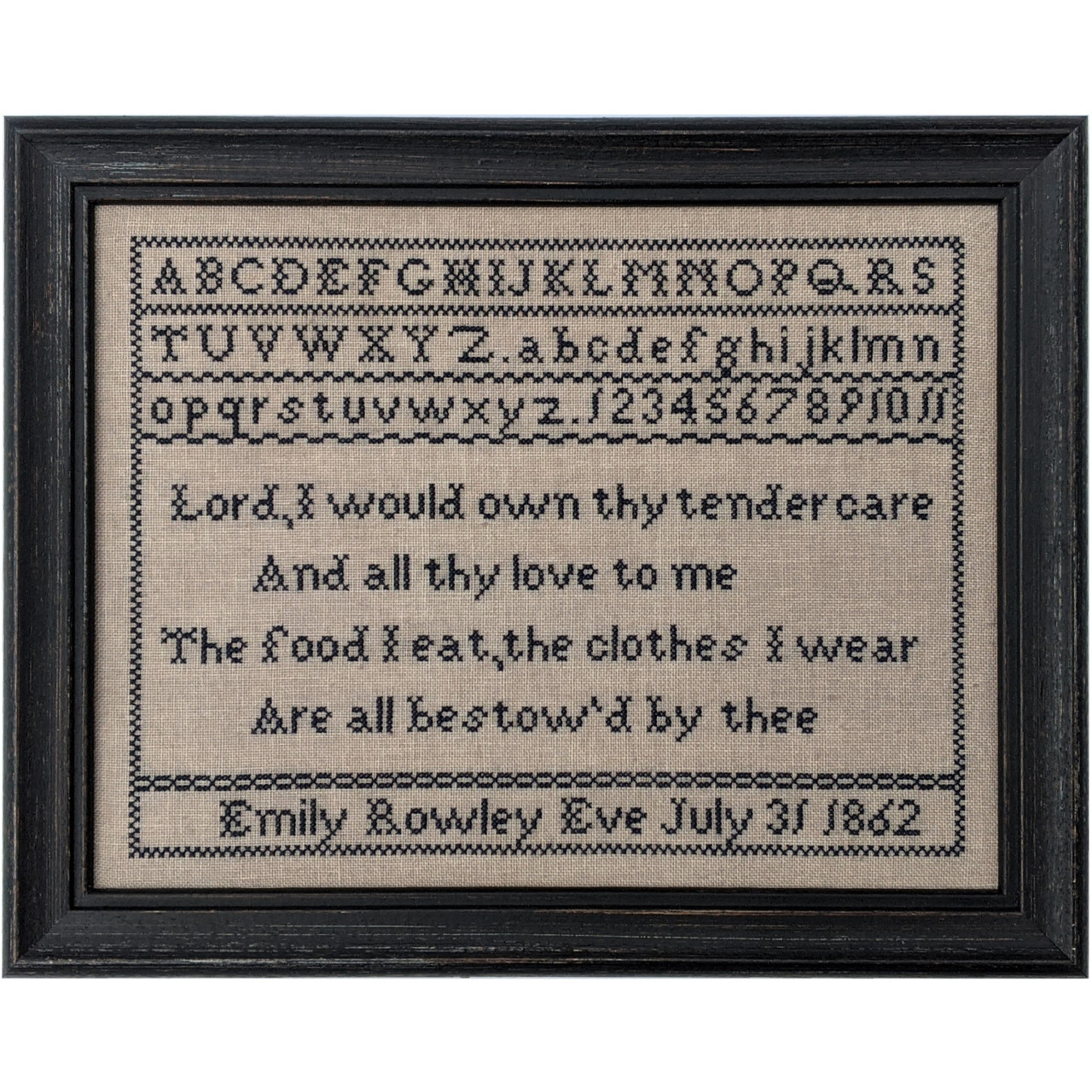 Emily Rowley Eve 1862 - Cross Stitch Pattern