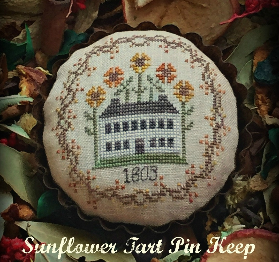 Sunflower Tart Pin Keep - Cross Stitch Pattern