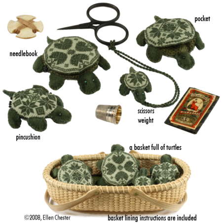 Quaker Turtles - Cross Stitch Pattern