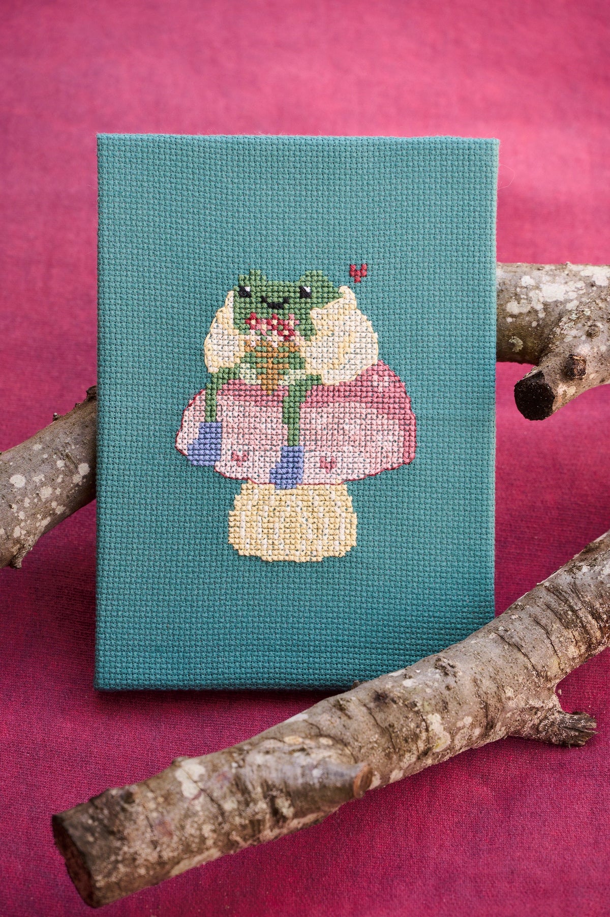 Bouquet Froggy - Cross Stitch Pattern