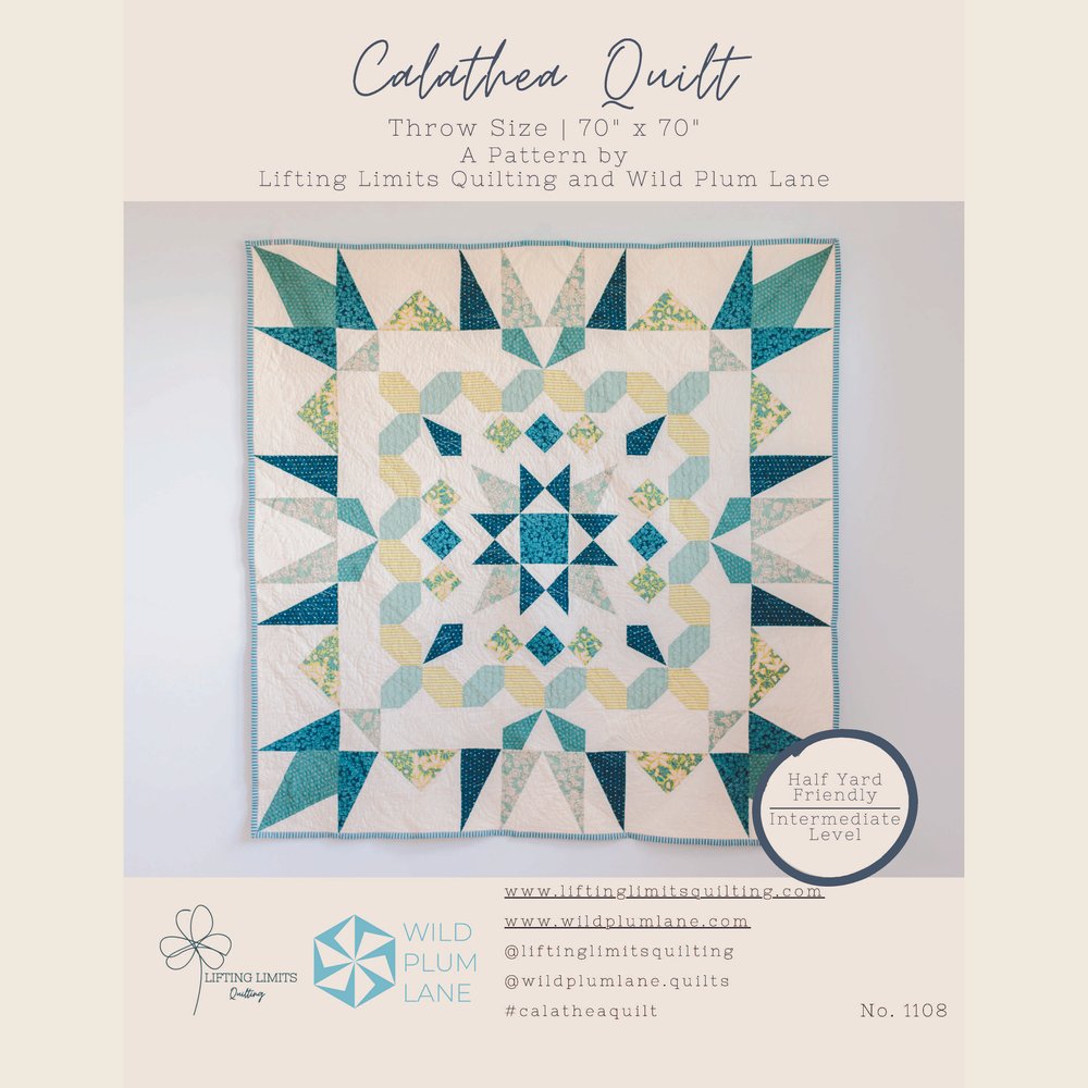 Calathea - Quilt Pattern, zoomed in. Select this picture to zoom back out.