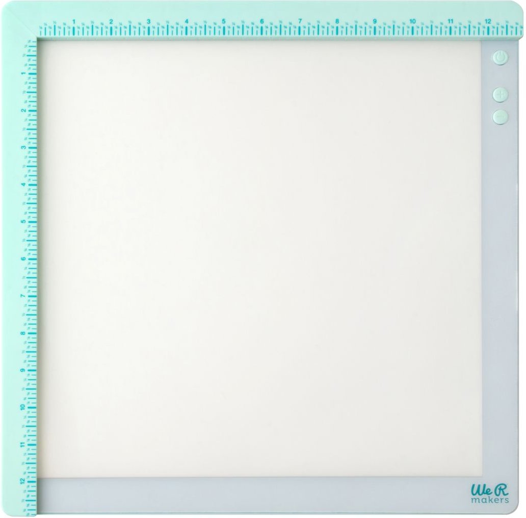 We R Makers Edge Align - 12" x 12" Light Pad, different perspective #3, zoomed in. Select this picture to zoom back out.
