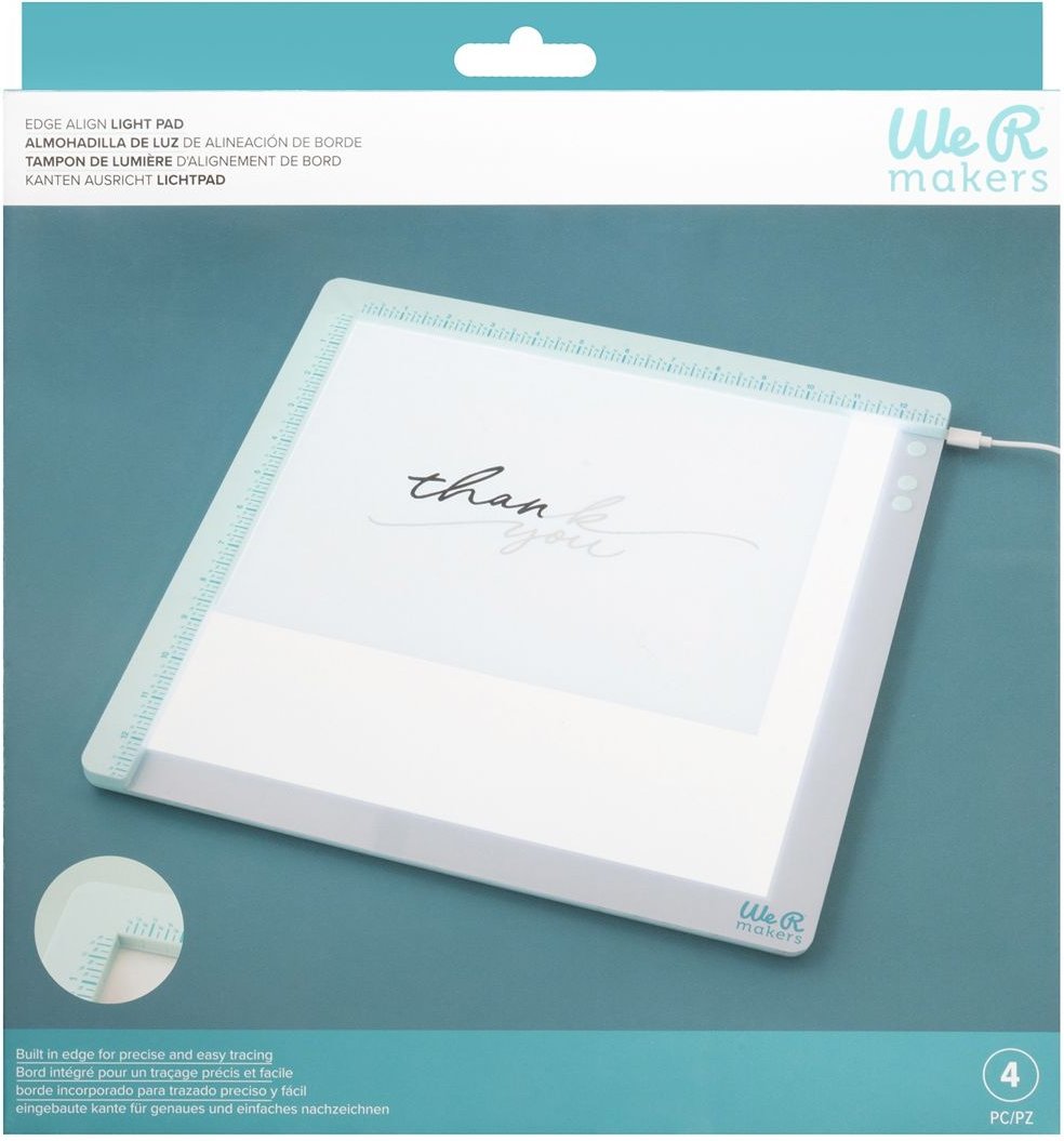 We R Makers Edge Align - 12" x 12" Light Pad, zoomed in. Select this picture to zoom back out.
