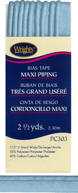 Bias Tape Corded Maxi Piping 1/2" - #515 Blue