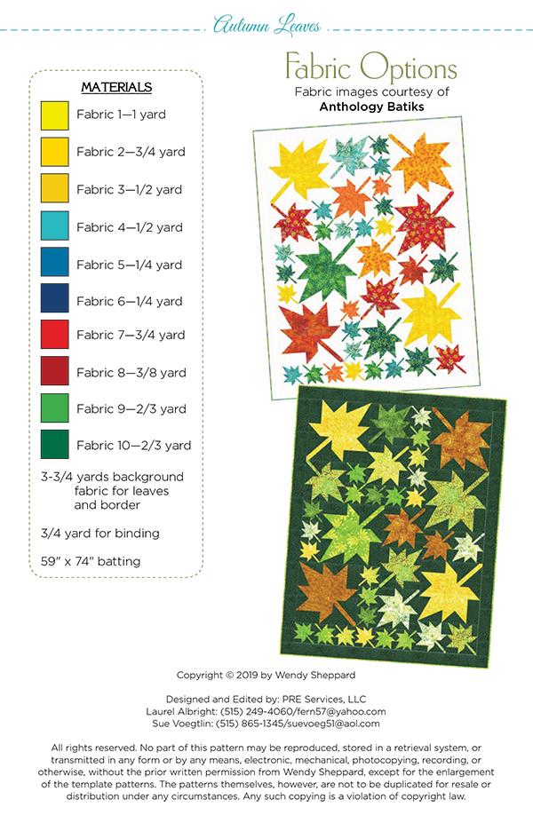 Autumn Leaves - Quilt Pattern