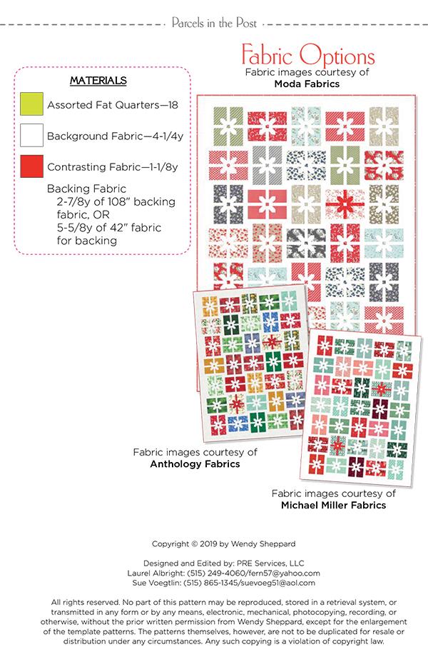 Parcels In The Post - Quilt Pattern