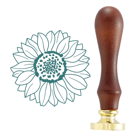 Sunflower Wax Seal Stamp - Etched Dies