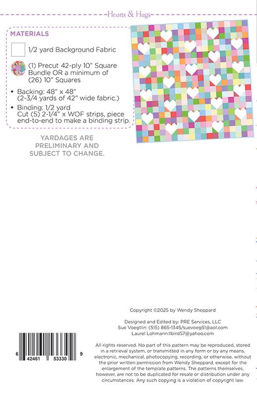 Hearts & Hugs - Quilt Pattern