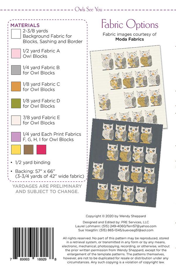 Owls See You - Quilt Pattern