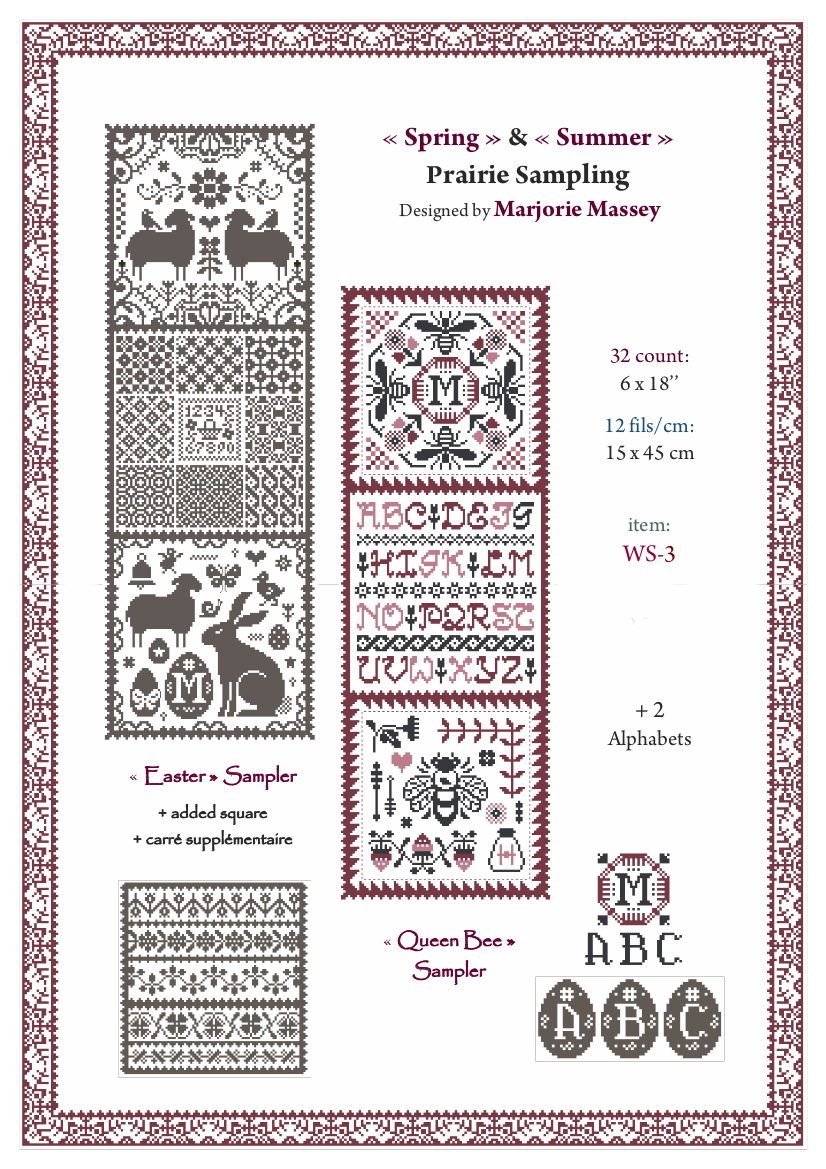Spring & Summer Prairie Sampling  - Cross Stitch Pattern