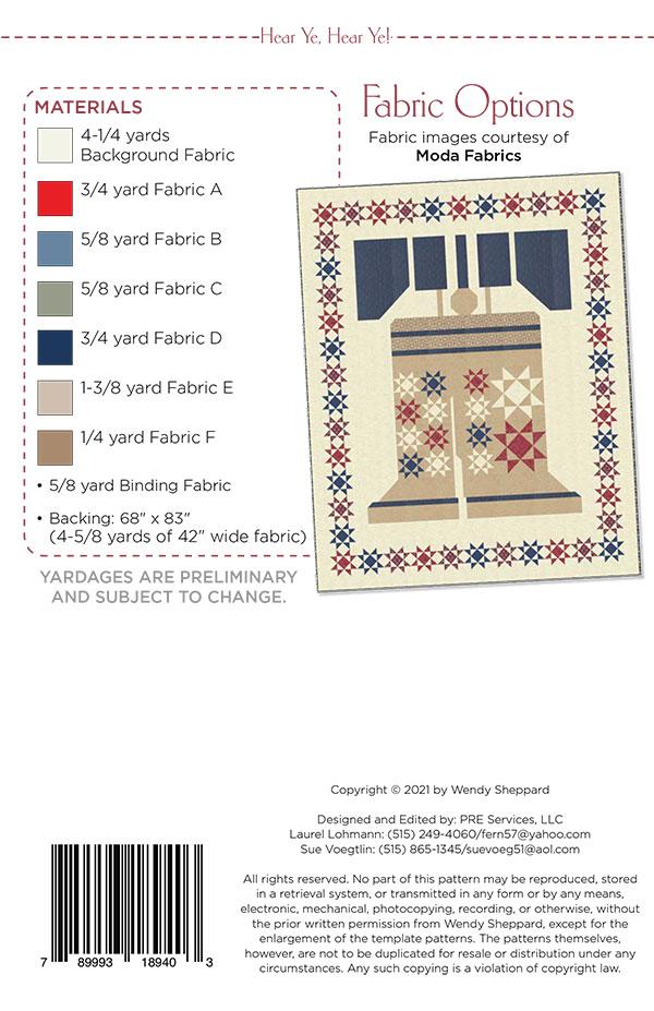 Hear Ye Hear Ye - Quilt Pattern