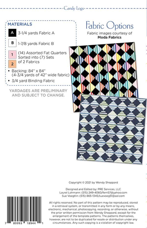Candy Logs - Quilt Pattern