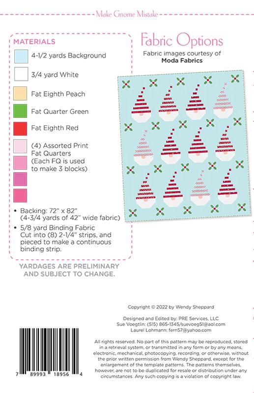 Make Gnome Mistake - Quilt Pattern