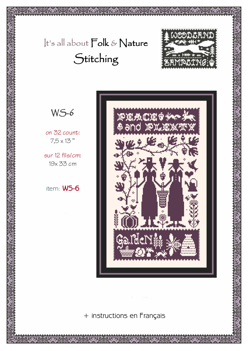 It's All About Folk & Nature Sampler - Cross Stitch Pattern
