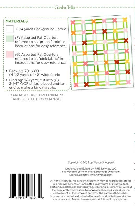 Garden Trellis - Quilt Pattern