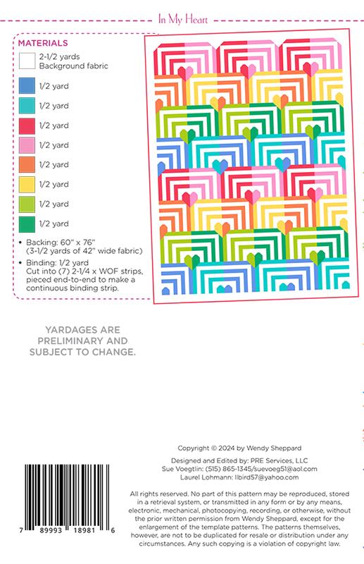 In My Heart - Quilt Pattern