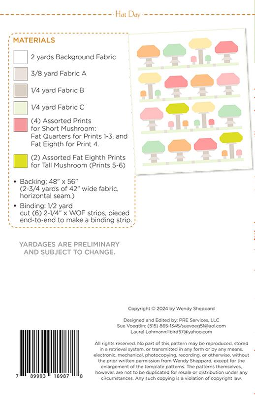 Hat Day - Quilt Pattern