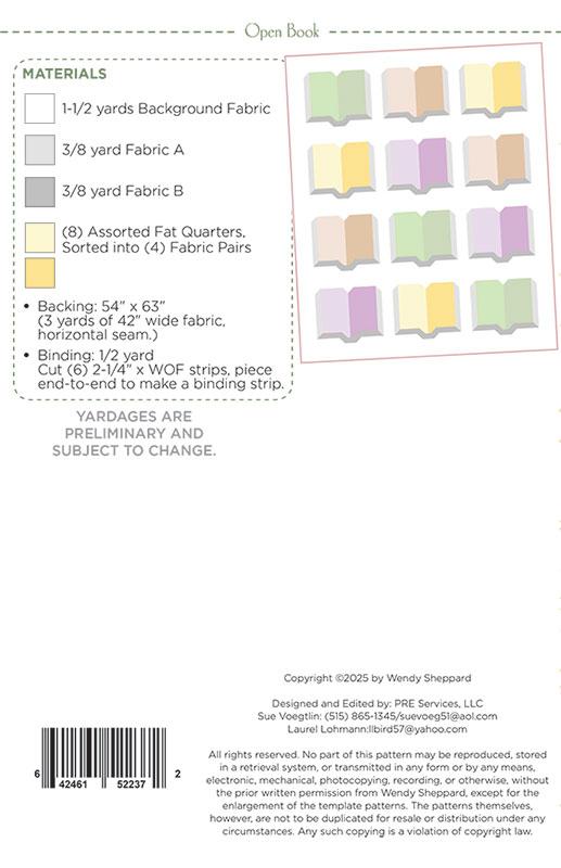 Open Book - Quilt Pattern