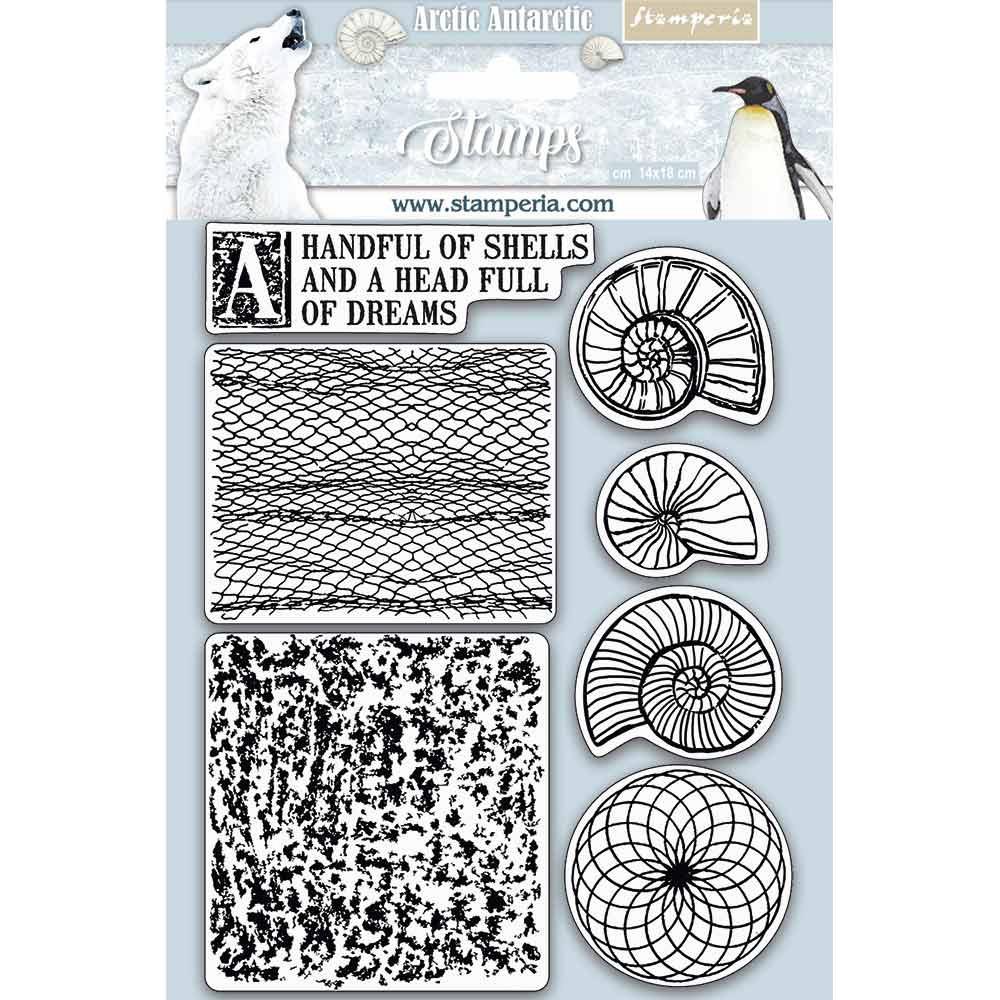 Shells and Backgrounds - Arctic Antarctic - Cling Stamp