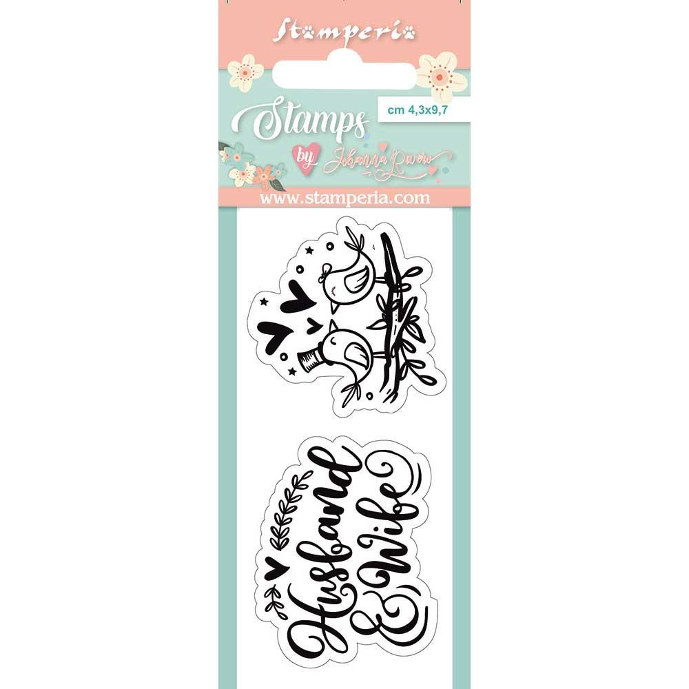 Birds - Love Story - Cling Stamp