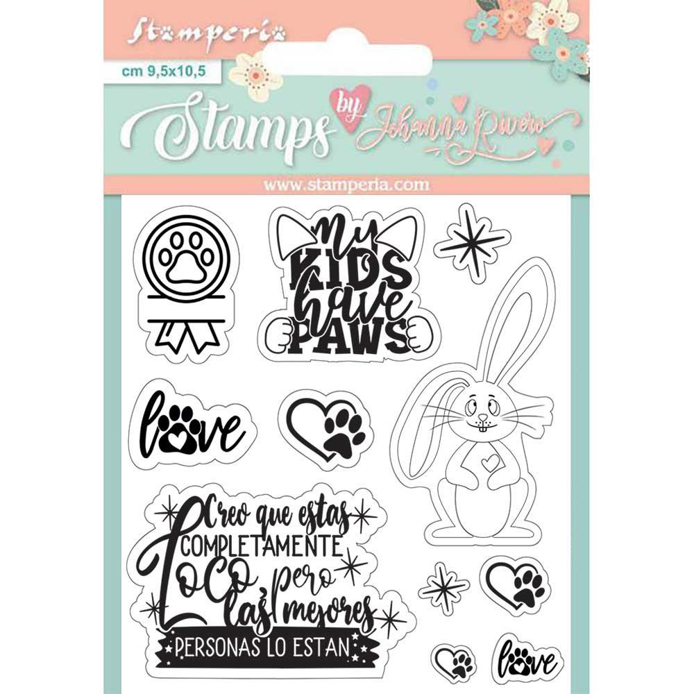 Rabbit, Circle Of Love - Cling Stamp Set