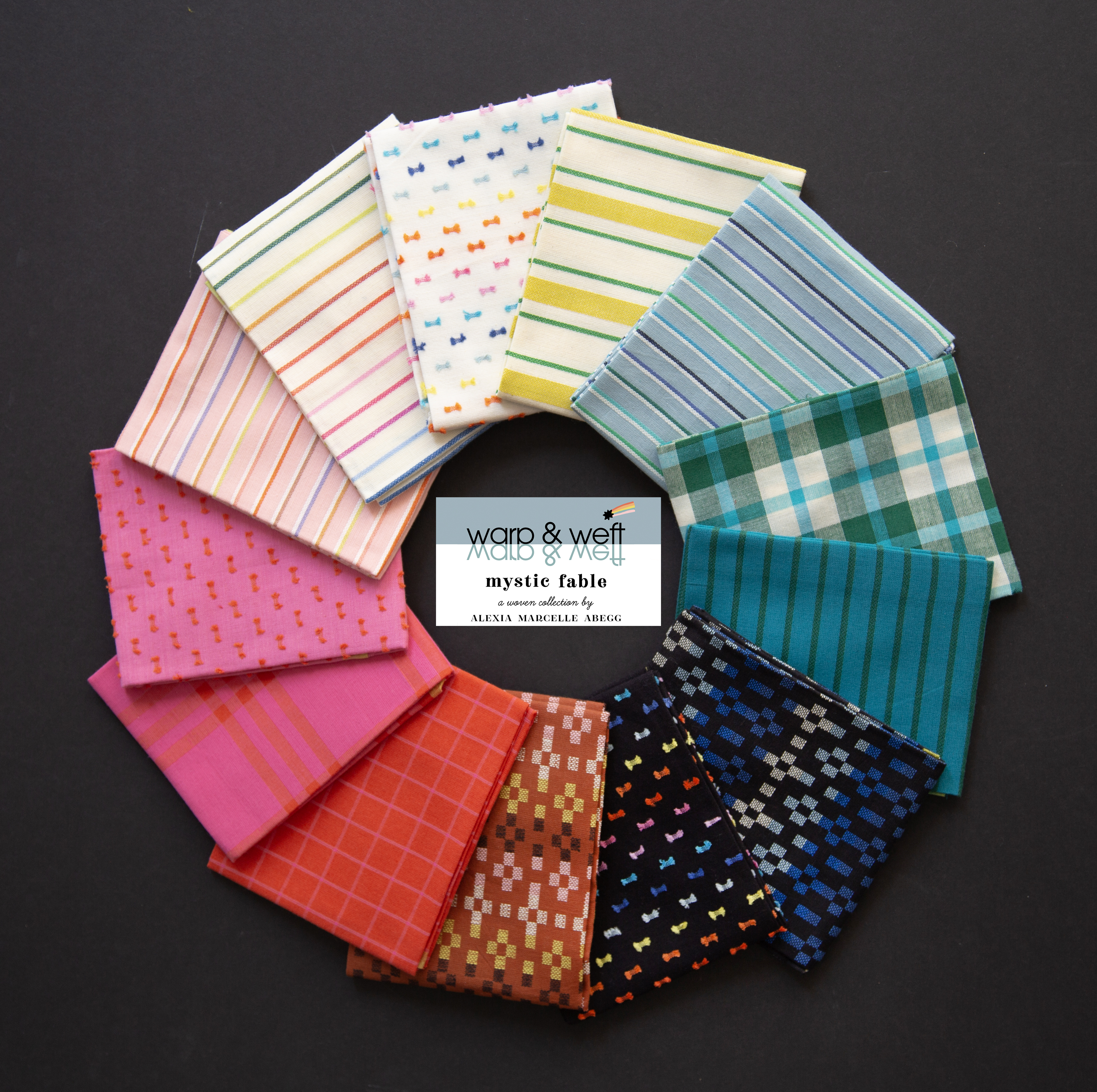 Warp And Weft Mystic Fable Stripes Soft Blue - Quilt Fabric