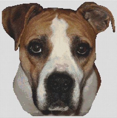 American Bulldog 2 - Cross Stitch Pattern