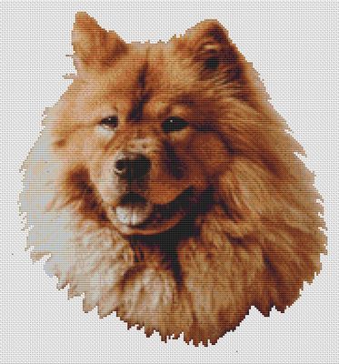 Red Chow Chow - Cross Stitch Pattern