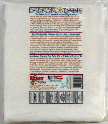 Warm & White Batting - 34" x 45"
