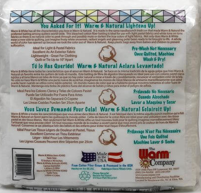 Warm & White Batting - Twin Size