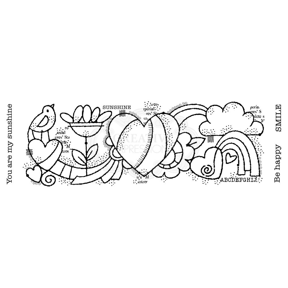Heart Border - Valentine's Clear Stamp