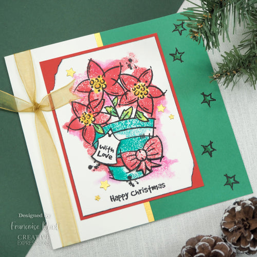 Potted Poinsettias - Clear Stamp
