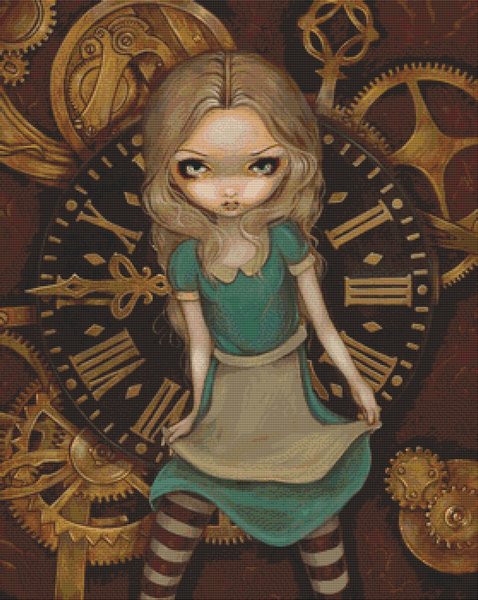 Alice in Clockwork - Cross Stitch Pattern