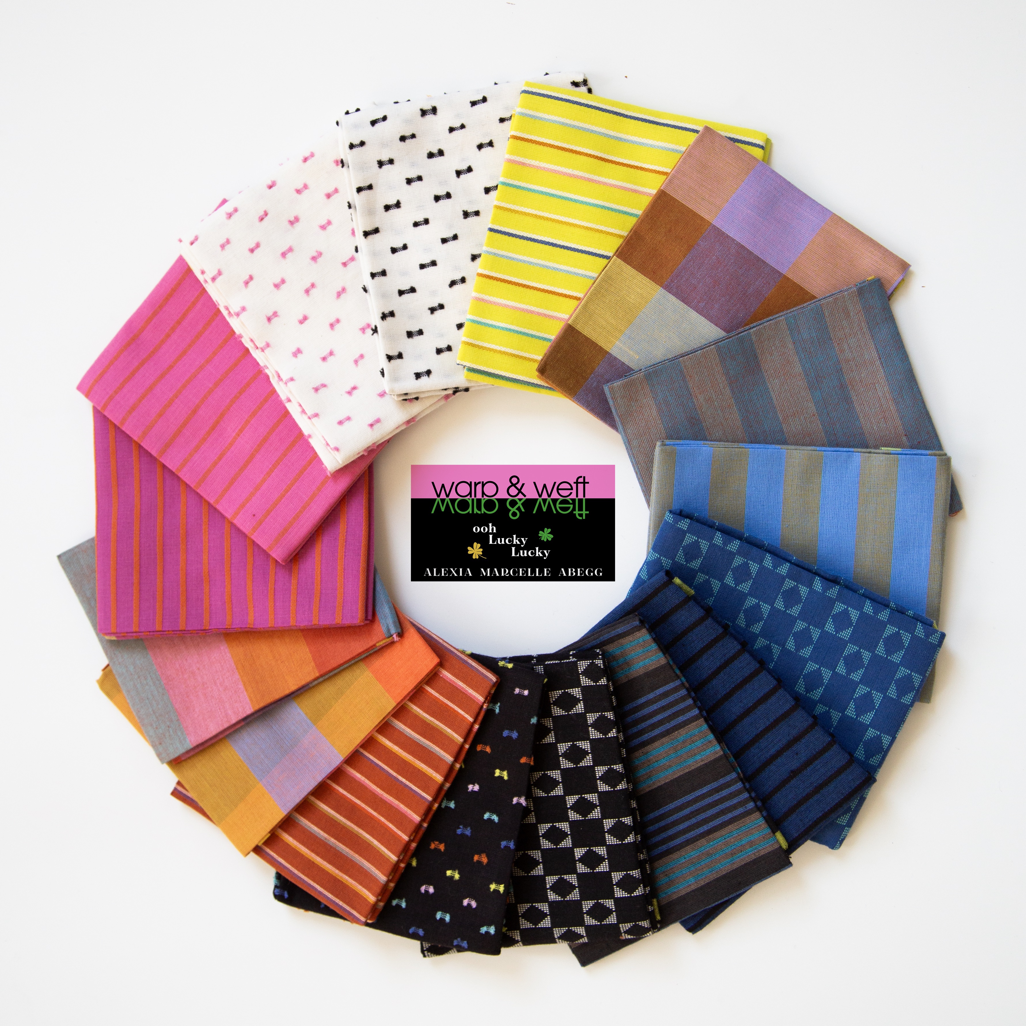 Warp Weft Ooh Lucky Lucky Soft Black - Quilt Fabric