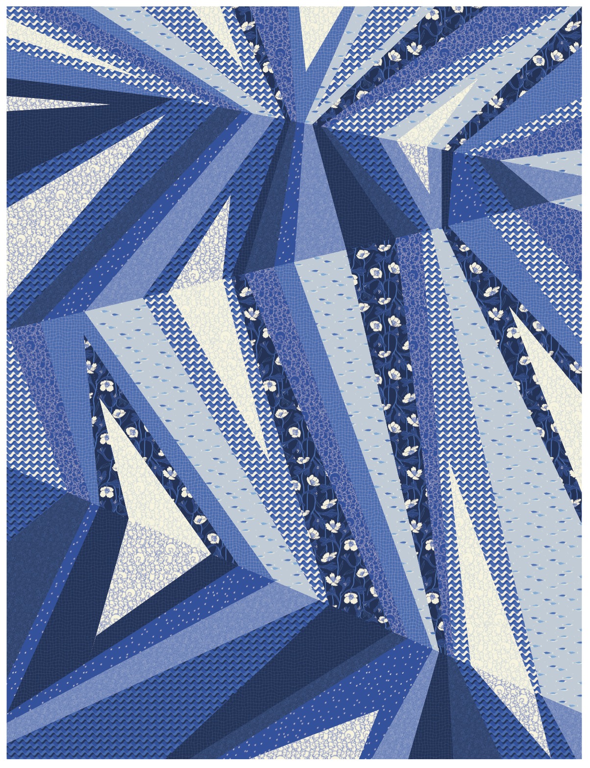 Water Ripple - Water Blue - Quilt Fabric