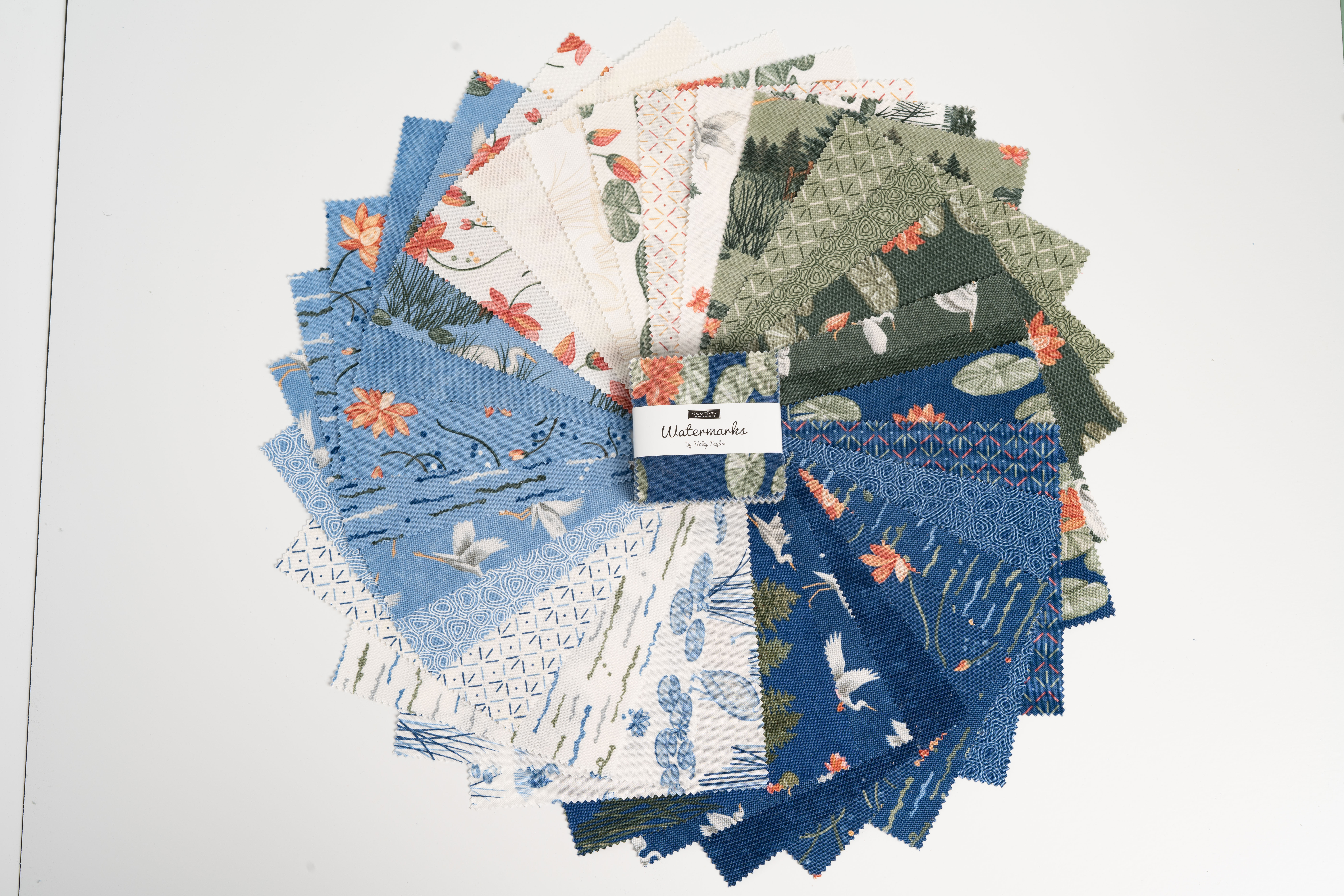 Watermarks Scenic Indigo - Quilt Fabric