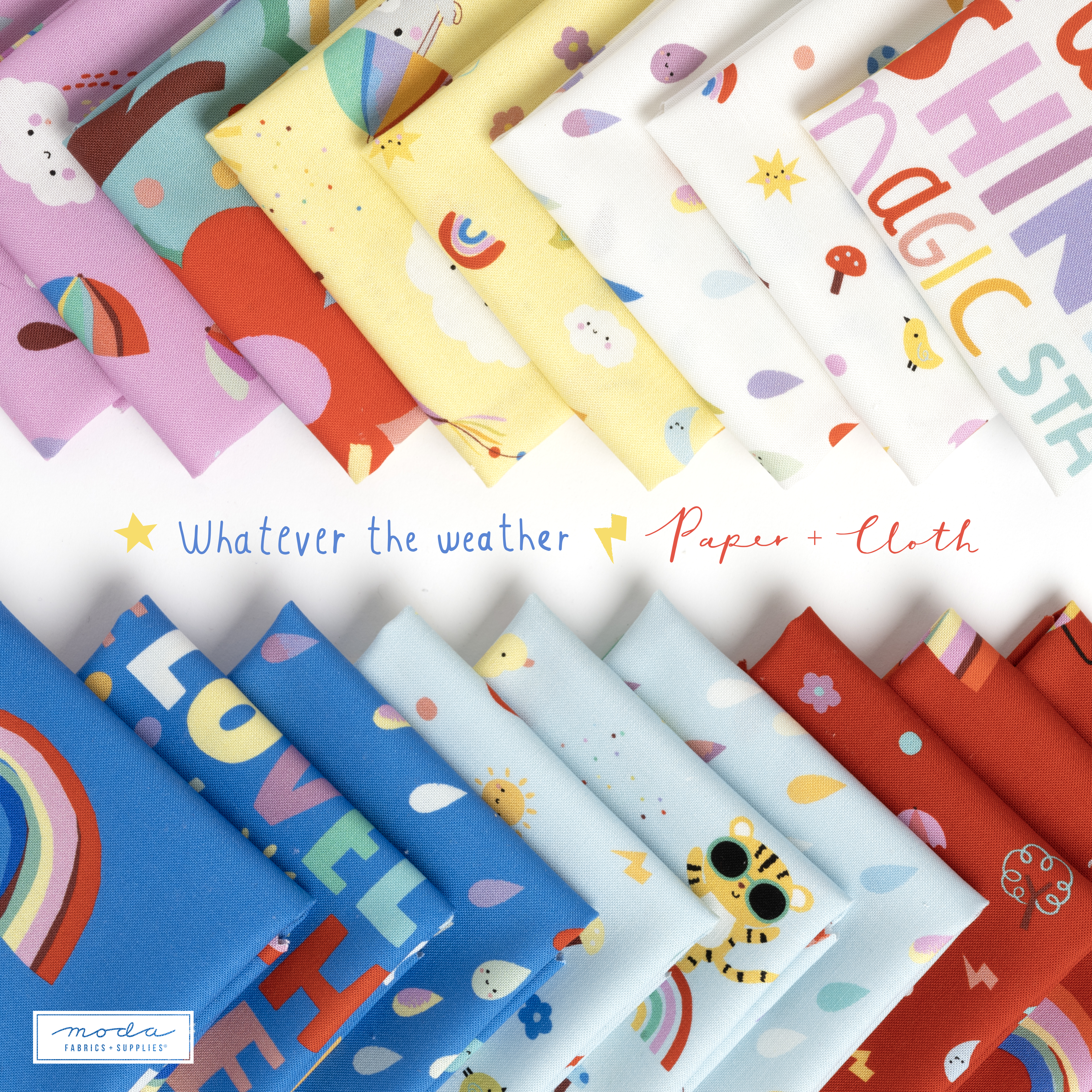 Whatever The Weather Friends - Sunshine - Quilt Fabric