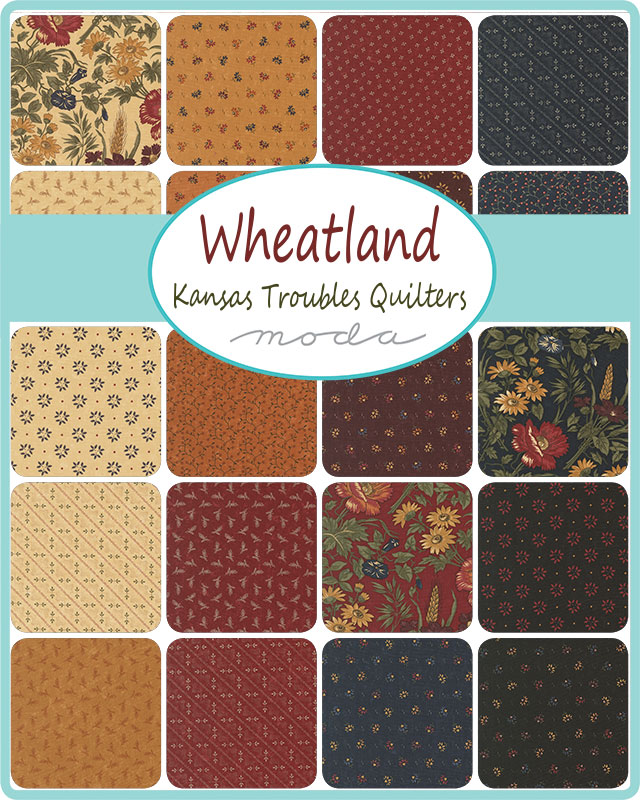 Wheatland Flowers Slate - Quilt Fabric