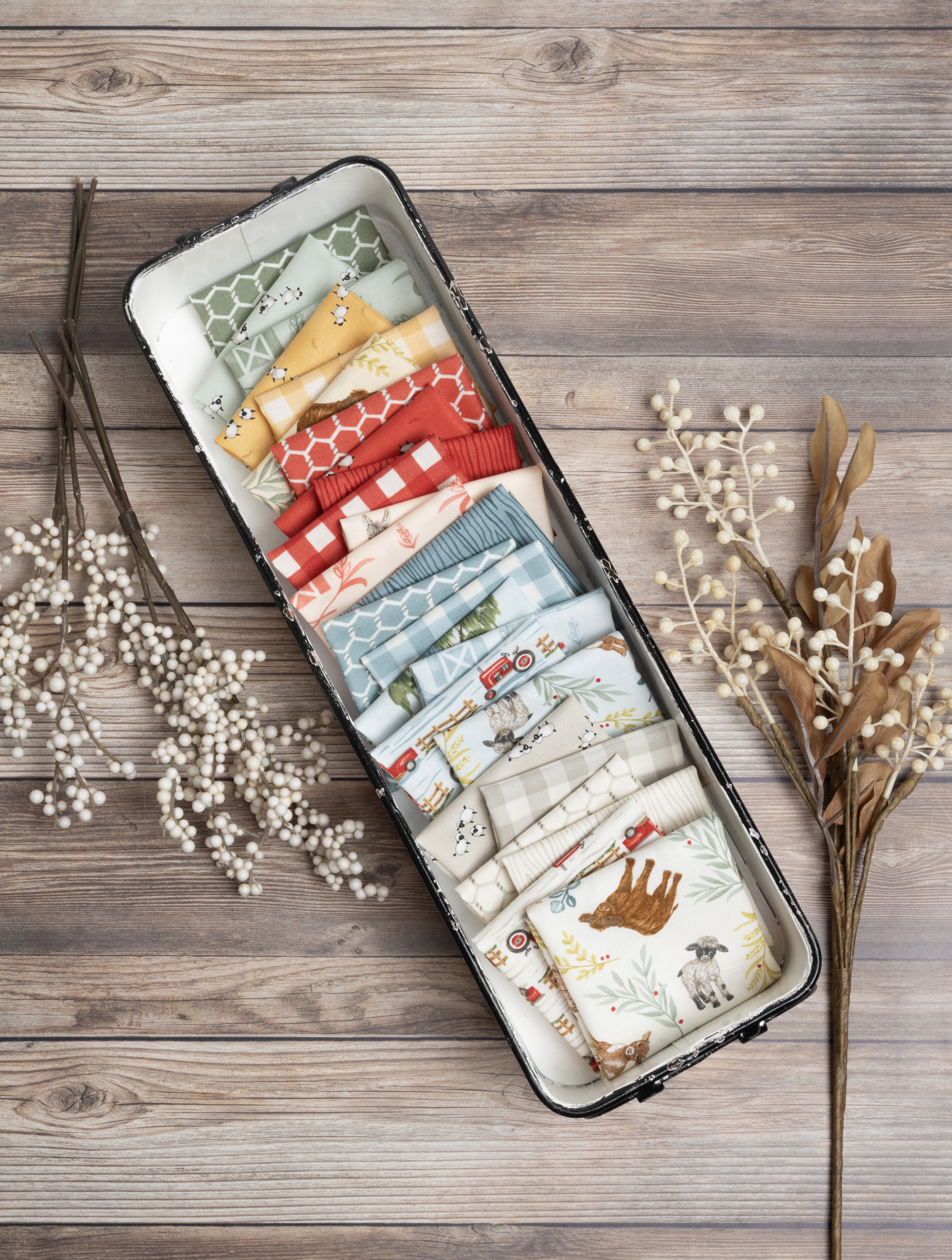 Willows Farm Sheep - Mushroom - Quilt Fabric