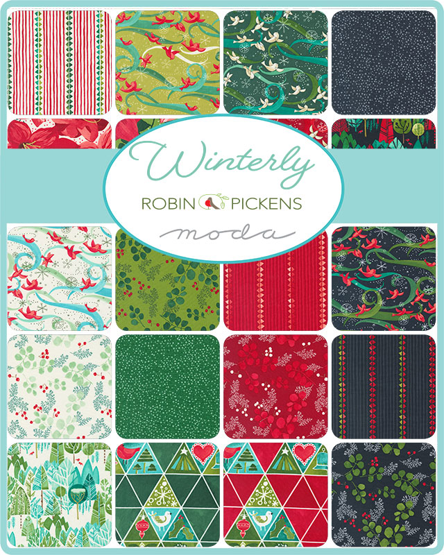 Winterly Berry - Soft Black - Quilt Fabric