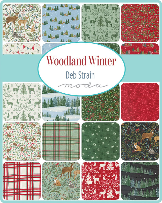 Woodland Winter Animal - Cardinal Red - Quilt Fabric