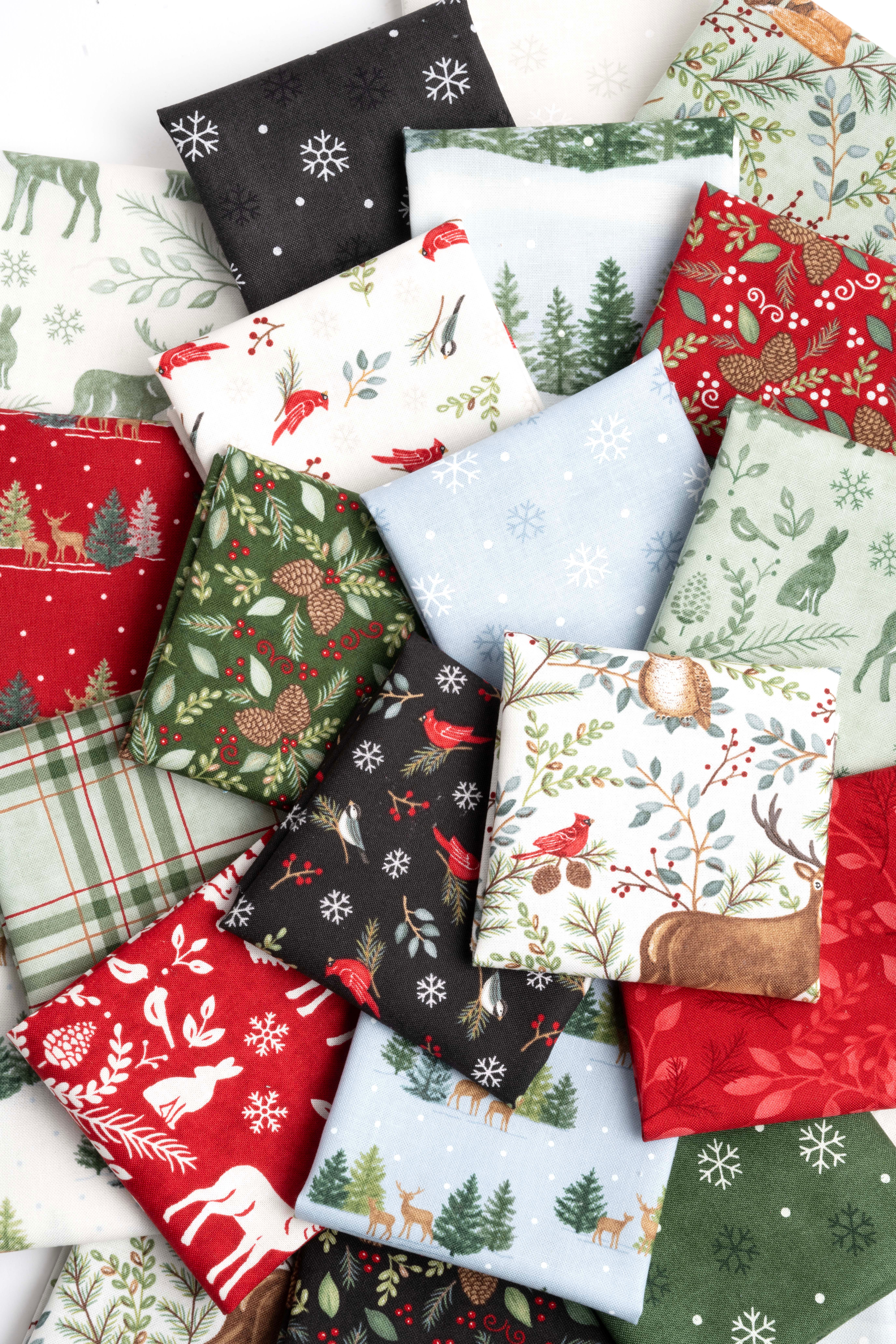 Woodland Winter Animal - Cardinal Red - Quilt Fabric